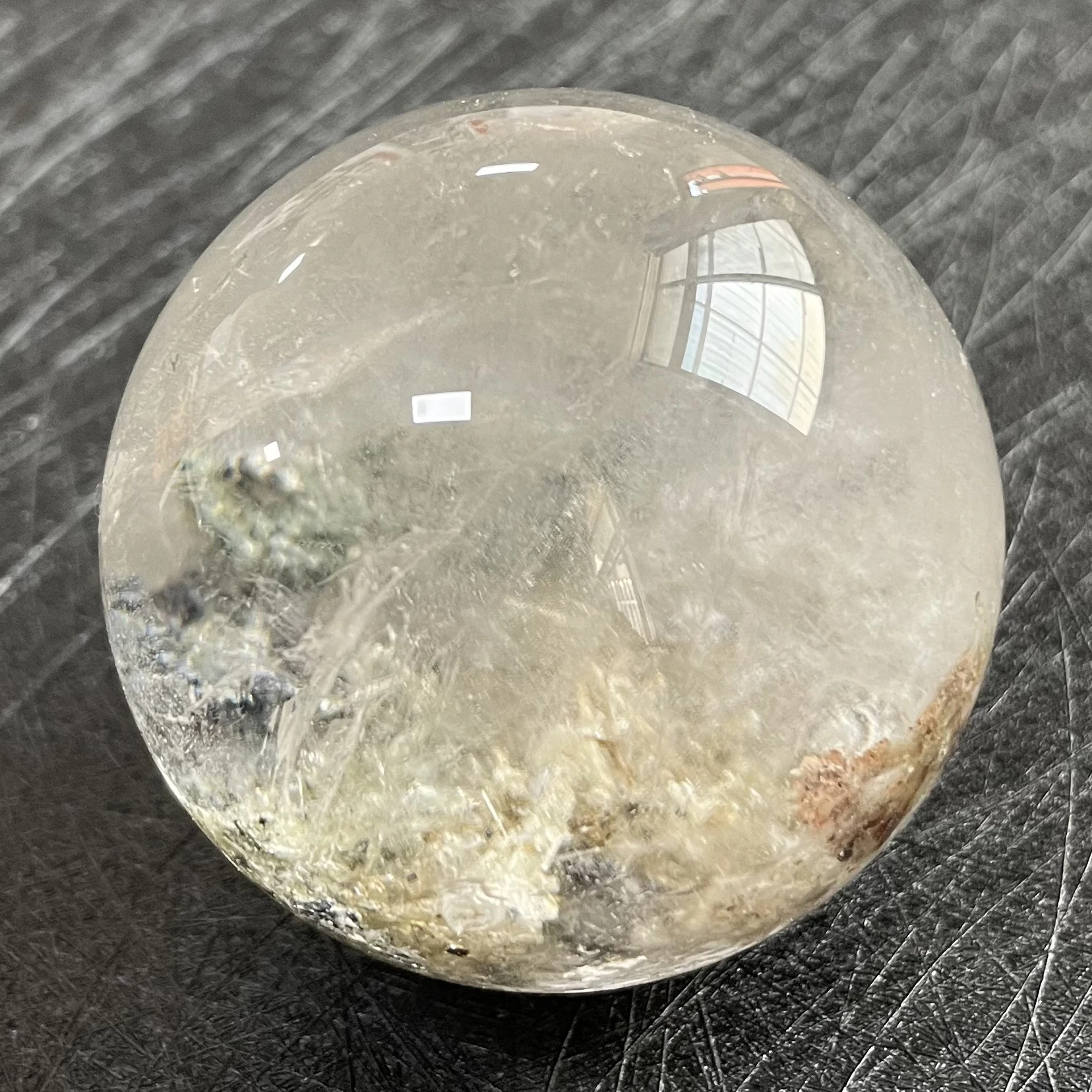 

171g Natural Crystal Ball Green Phantom Decoration Polished Garden Quartz Sphere Reiki Healing B334