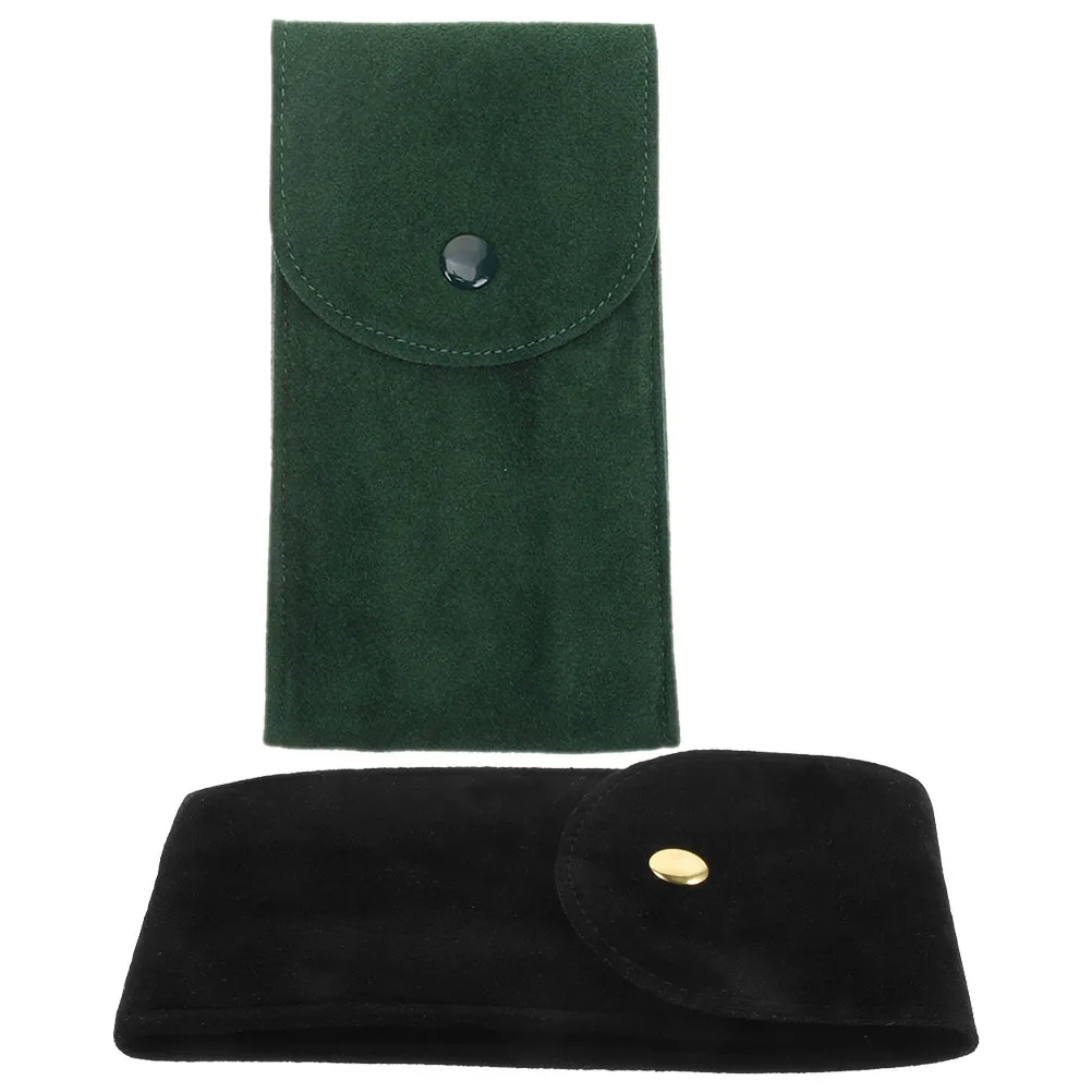 

2Pcs Watch Organizer Case Portable Travel Pouch Soft Lining Protective Storage Holder for Men Women Watch Cases