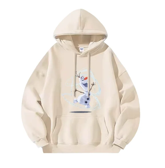 2025 ديزني فروزن المرأة هوديي جودة عالية 2025 جديد الأميرة إلسا آنا ملابس الفتيات سترة فضفاضة ملابس الشارع #1