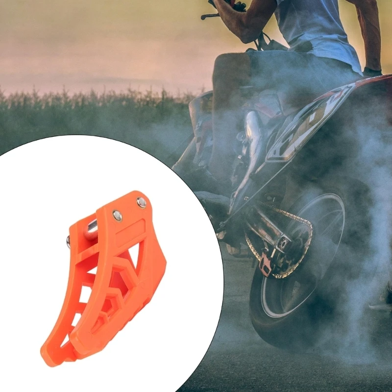 D8KE Drive Chain Guide Guard for Electric Dirt Bikes, Two-Bolt Open-Frame Nylon Part for Replacement Garage Work