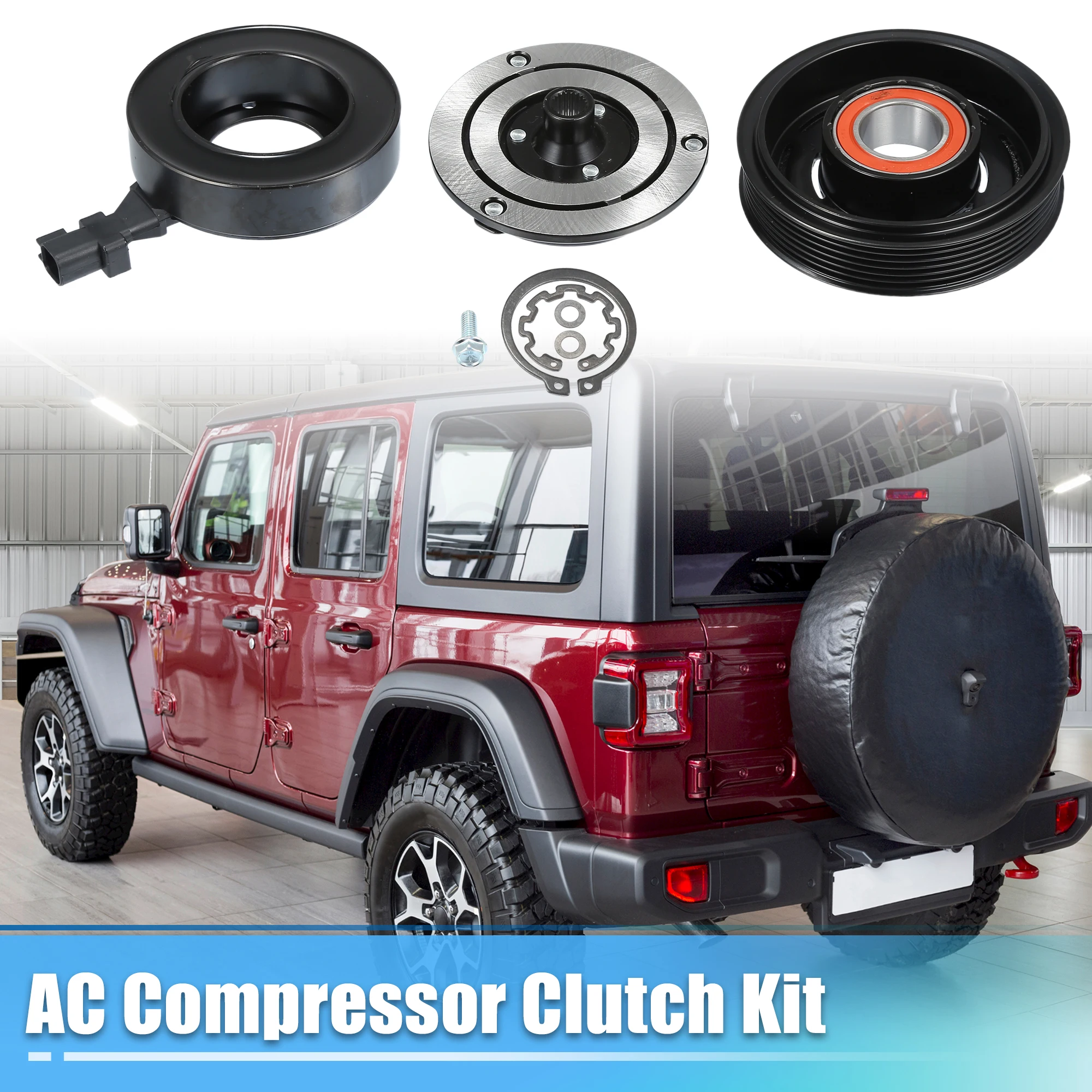 UXCELL 1 Set AC Compressor Clutch A/C Clutch Assembly for Jeep Wrangler 2012-2018 V6 3.6L HCC-RS18 for Dodge for Ram