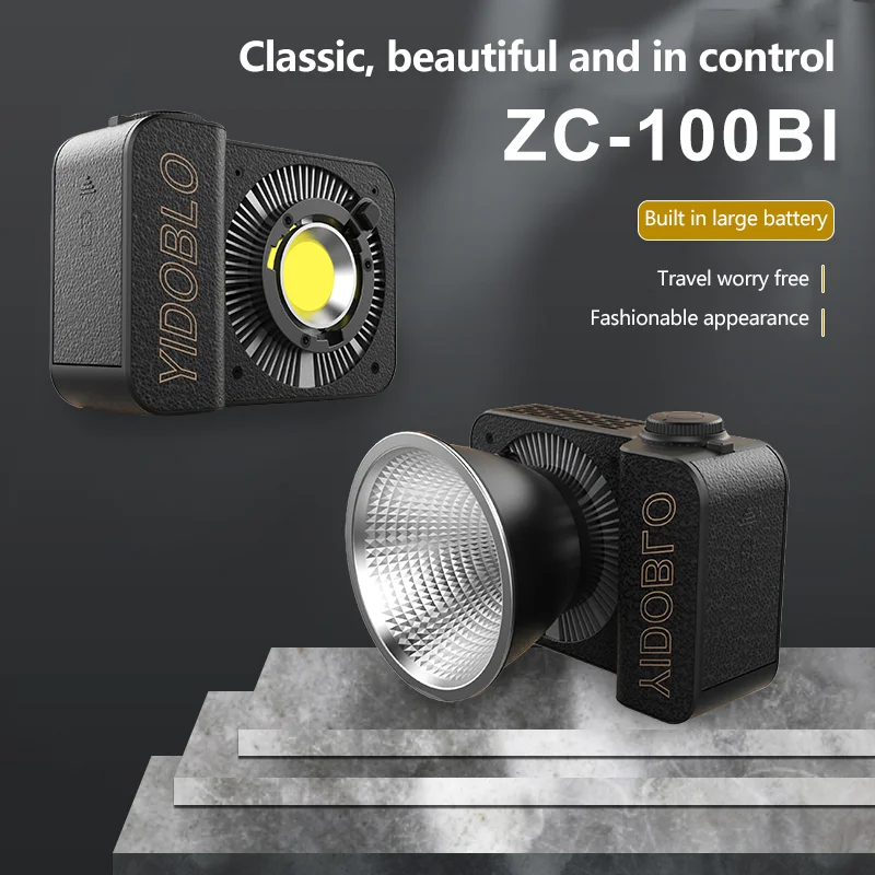 Yidoblo ZC-100 100W COB LED Light Photography Lighting Pocket Light with Tripod for Outdoor Photo Video Shooting