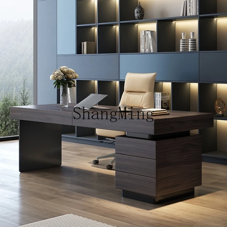 SM hogar ligero de lujo moderno simple sala de estar escritorio de ordenador de estudio de alta gama escritorio minimalista
