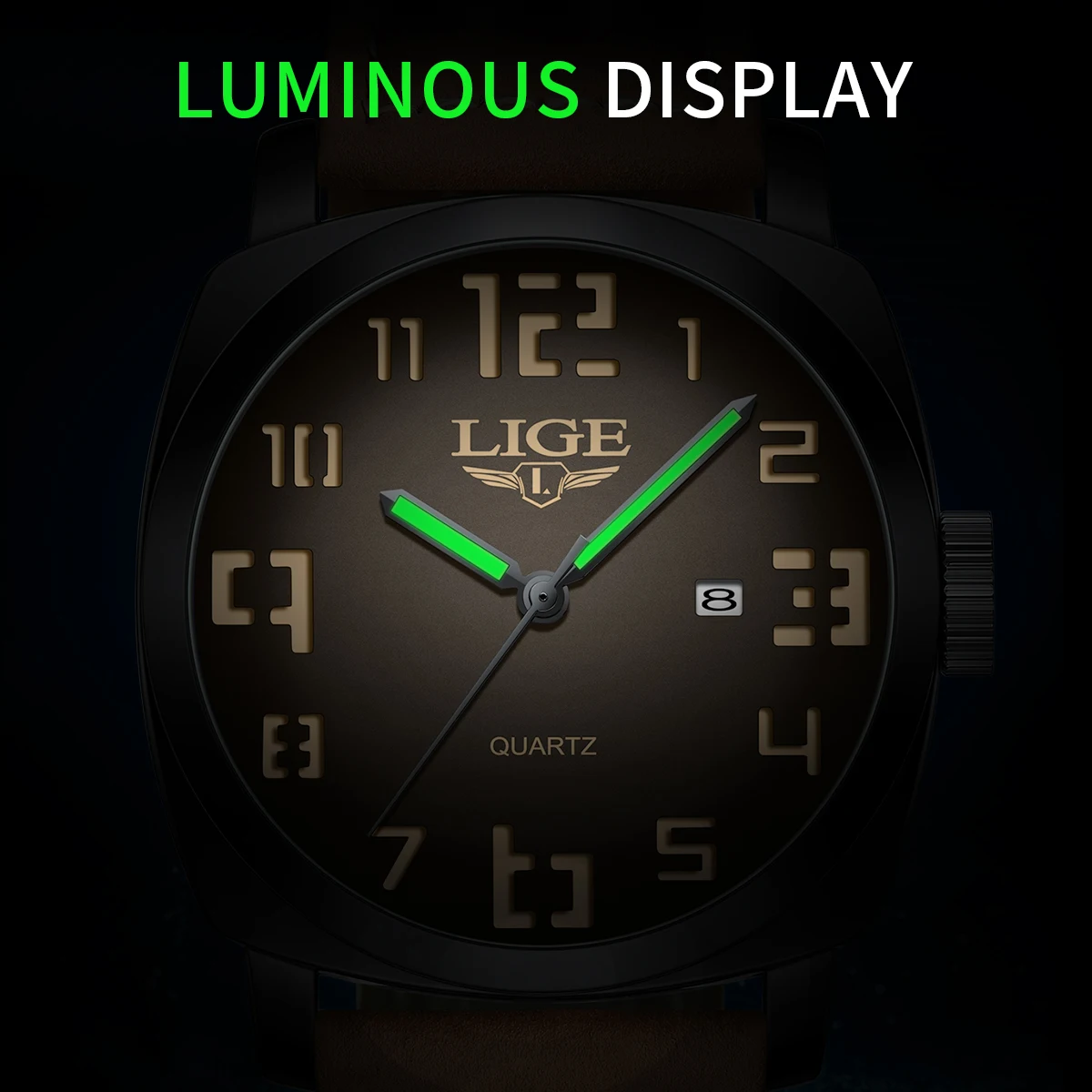 LIGE Fashion Mens Exquisite Wacth Leather Quartz Wristwatch Business Gentle Clock Casual Watch For Men Elegant Relogio Masculino