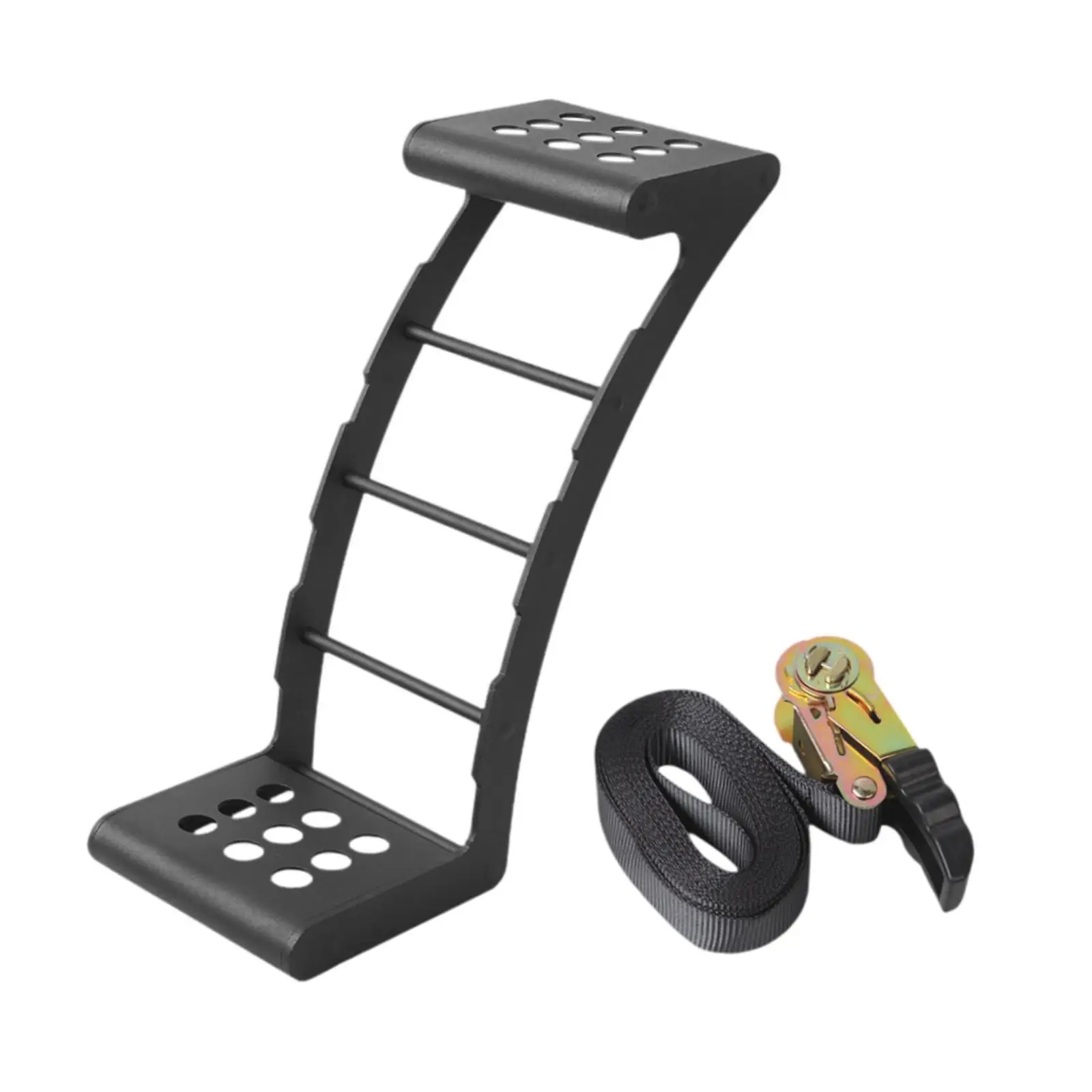 

Spare Tire Step Ladder Nonslip for 24 inch -35 inch Tires Roof Rack Ladder Car Rooftop Step for Jeep Wrangler Off Road SUV