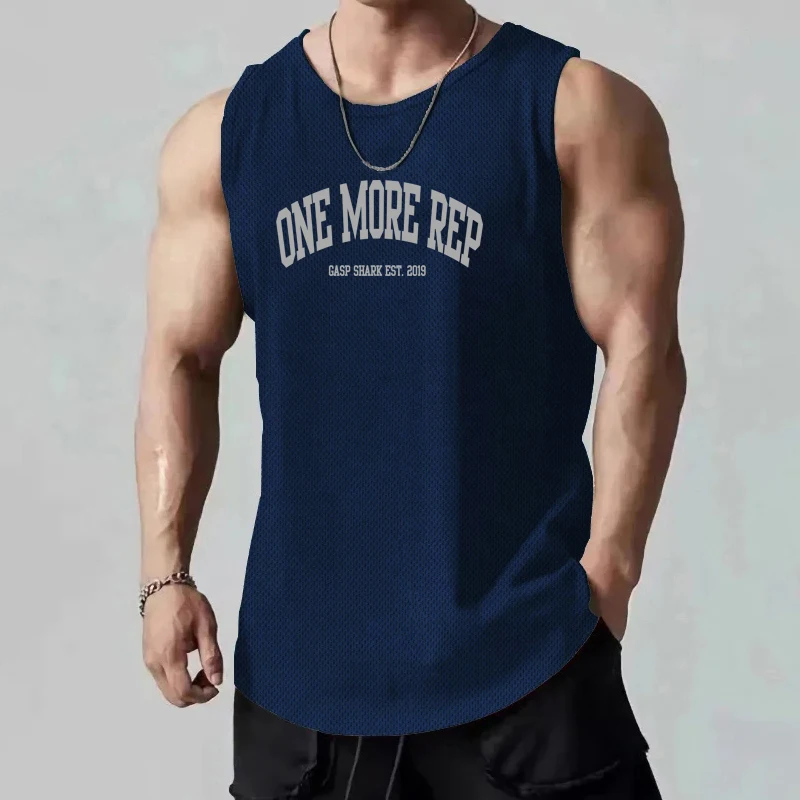 ONE MORE REP Men's Muscle Vests Summer Mesh Breathable Gym Clothing Fitness Sleeveless T Shirt Quick Dry Sports Tank Tops - view 2