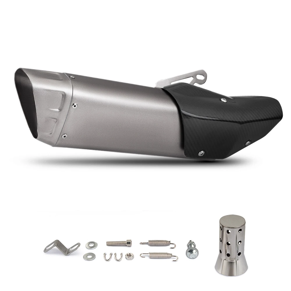 Universal 51mm Interface Motorcycle Exhaust Muffler with DB Killer For Ninja250 250SR  GSX8S CB400SF NVX155 PCX160 T700 890ADV