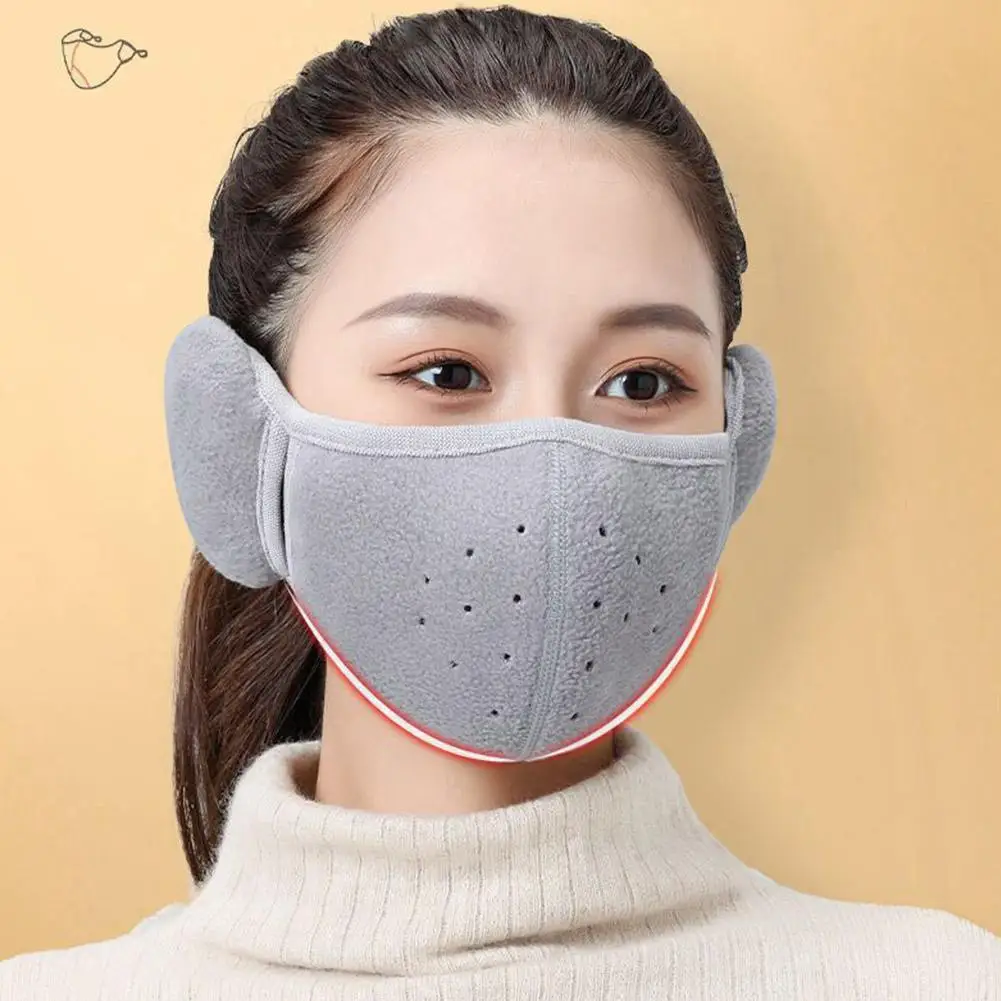 Masker Wajah hangat musim dingin 2025 dengan earmuff, masker Ski bersepeda sepeda motor wanita pria Hiking berkendara masker olahraga tahan angin termal