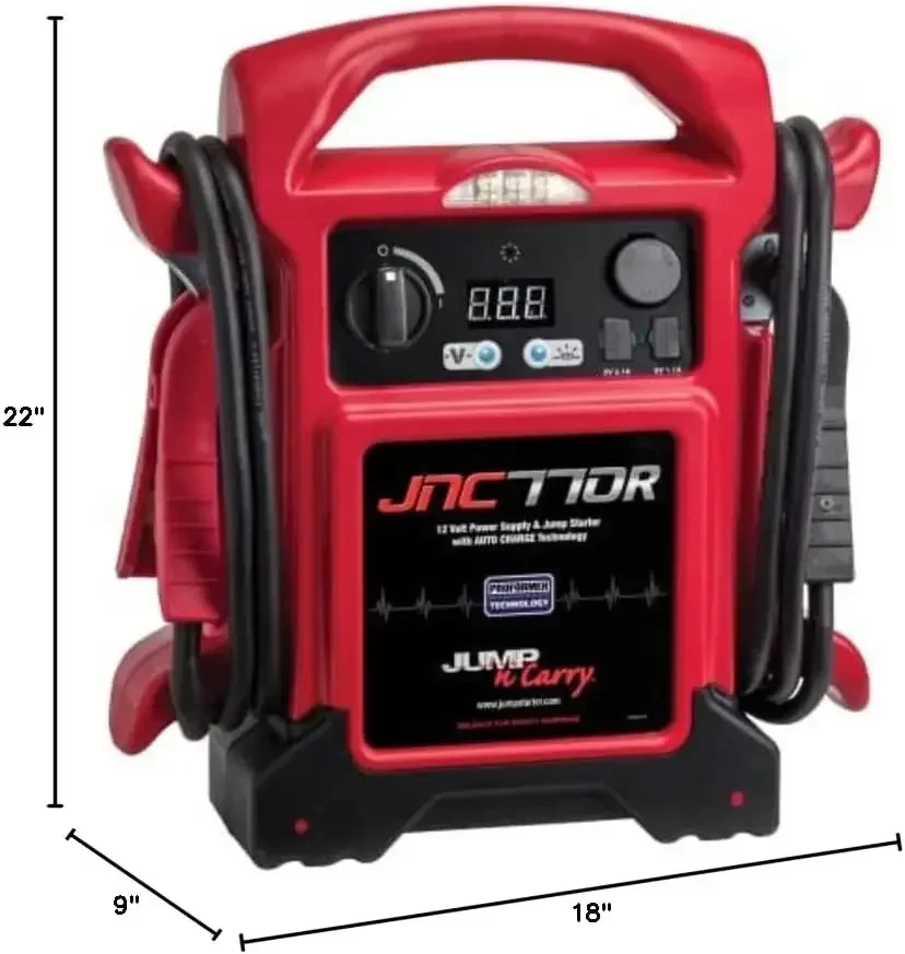 [XMSJ-مخزون محدود، اشتر الآن! ]Jump-N-Carry 1700 Peak Amp JNC770R Premium - أحمر 12 فولت Jump Starter