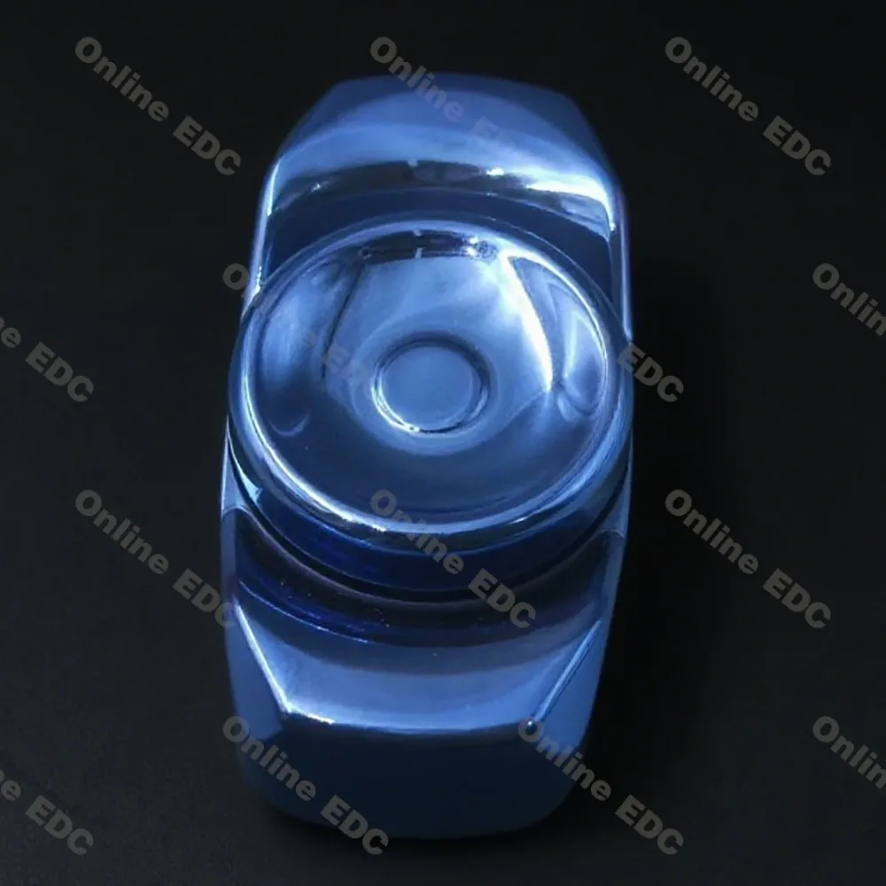 Jouets EDC d'occasion Spinmoon EDC deux feuilles Gyro Fidget Spinner titane bleu métal Fidget jouets pour adultes