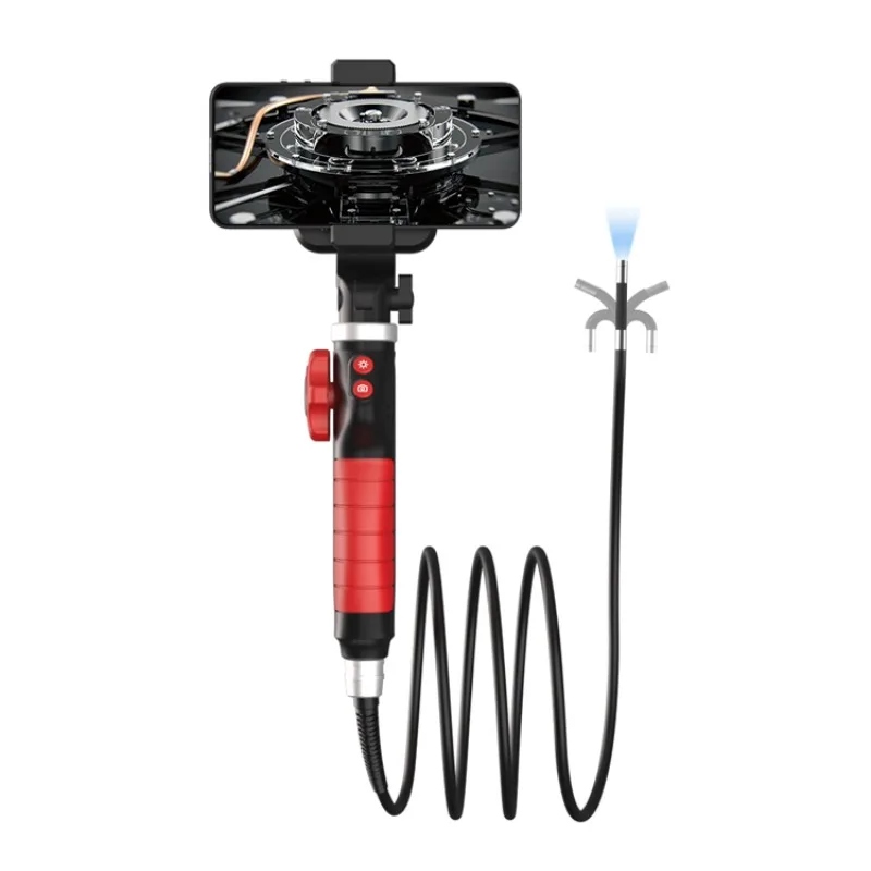 

[2026]2-Ways Articulating Pipe Inspection Endoscopic 8.5mm HD 1080P Industrial Car Borescope Borescope With 4.3 Inch