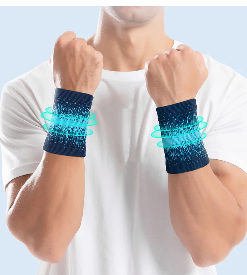1Pc Sport Armband Laufende Basketball Tennis Handgelenk Brace Gym Fitness Handgelenk Wachen Atmungsaktiv Schweiß Absorbieren Handgelenk Unterstützung – Detail 4