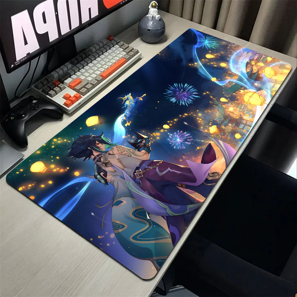 Xiao Genshin alas Mouse dampak Mousepad alas meja dengan bantalan aksesoris Gaming Prime bantalan Keyboard XXL