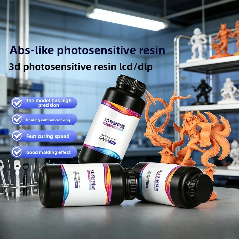 High‑Strength Tough ABS‑Like Photopolymer Resin Crack‑Proof Low‑Odor Raw Material High‑Precision Supply for LCD UV Printing