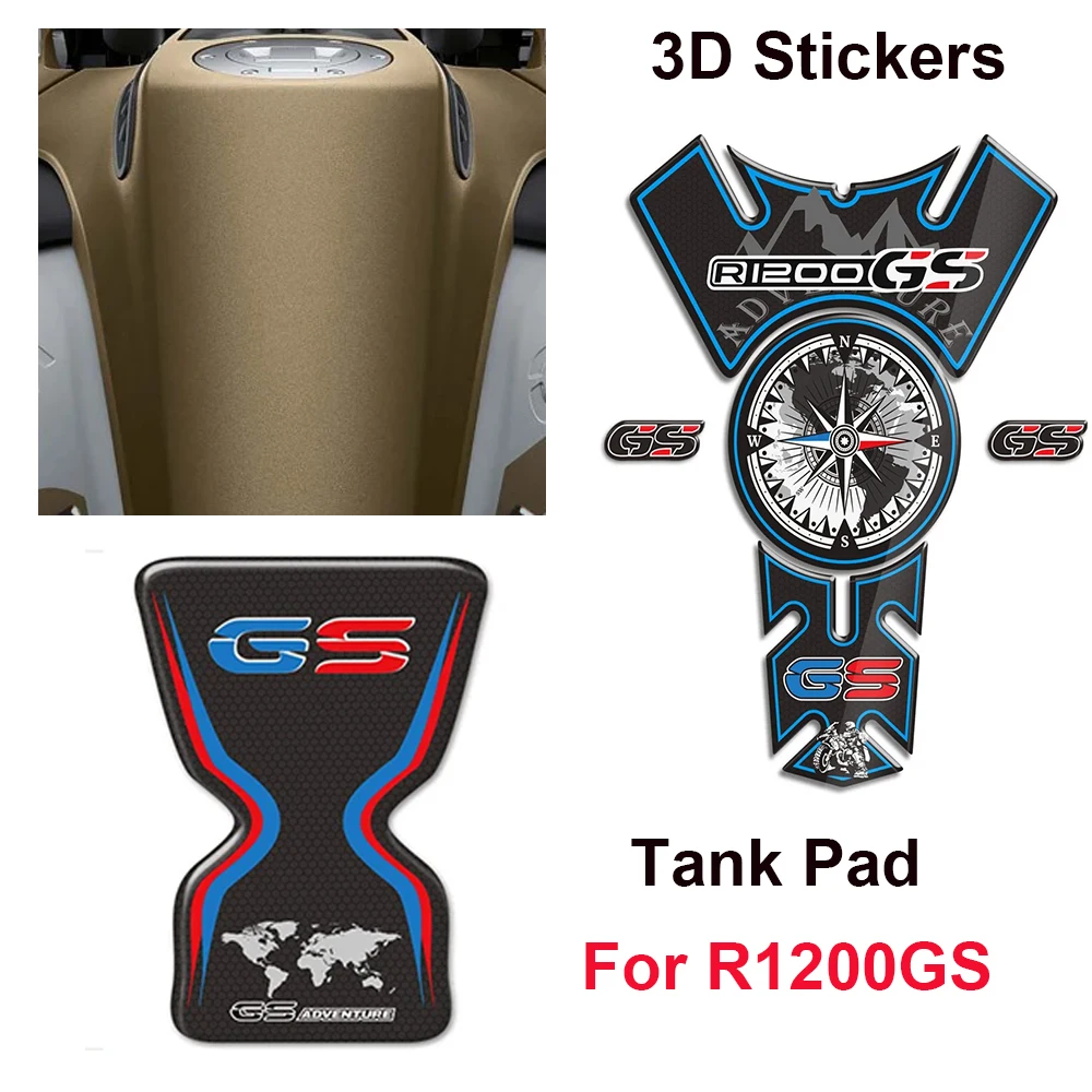 

Tank Pad Protector R 1200 GS Stickers For BMW R1200GS R1200 ADV GS Oil Gas Fuel Adventure R1200gsa 3D Sticker Decals Pads