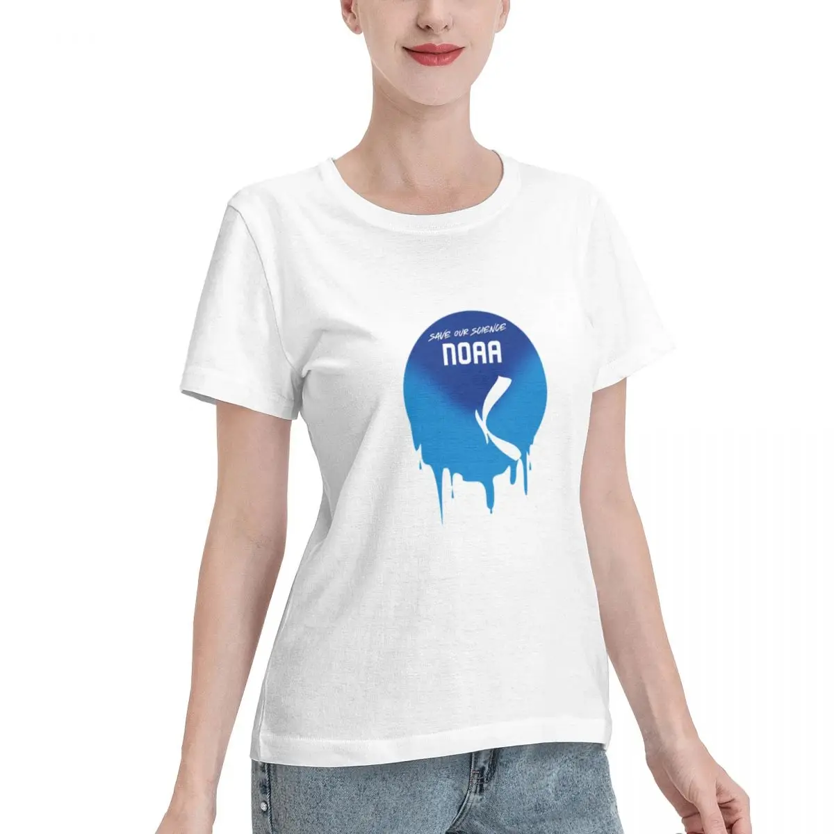 Autumn Inner Save Our Science Agencies - NOAA Transparent Women's T-shirt Layering Top Vintage Women Top