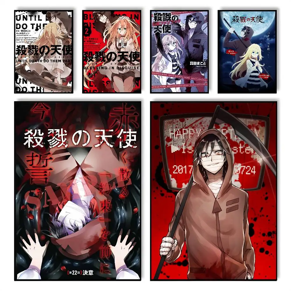 Anime A-Angels of Death Poster, klebrige Wand, wasserdicht, für Zuhause, Wohnzimmer, Schlafzimmer, Bar, ästhetische Dekoration