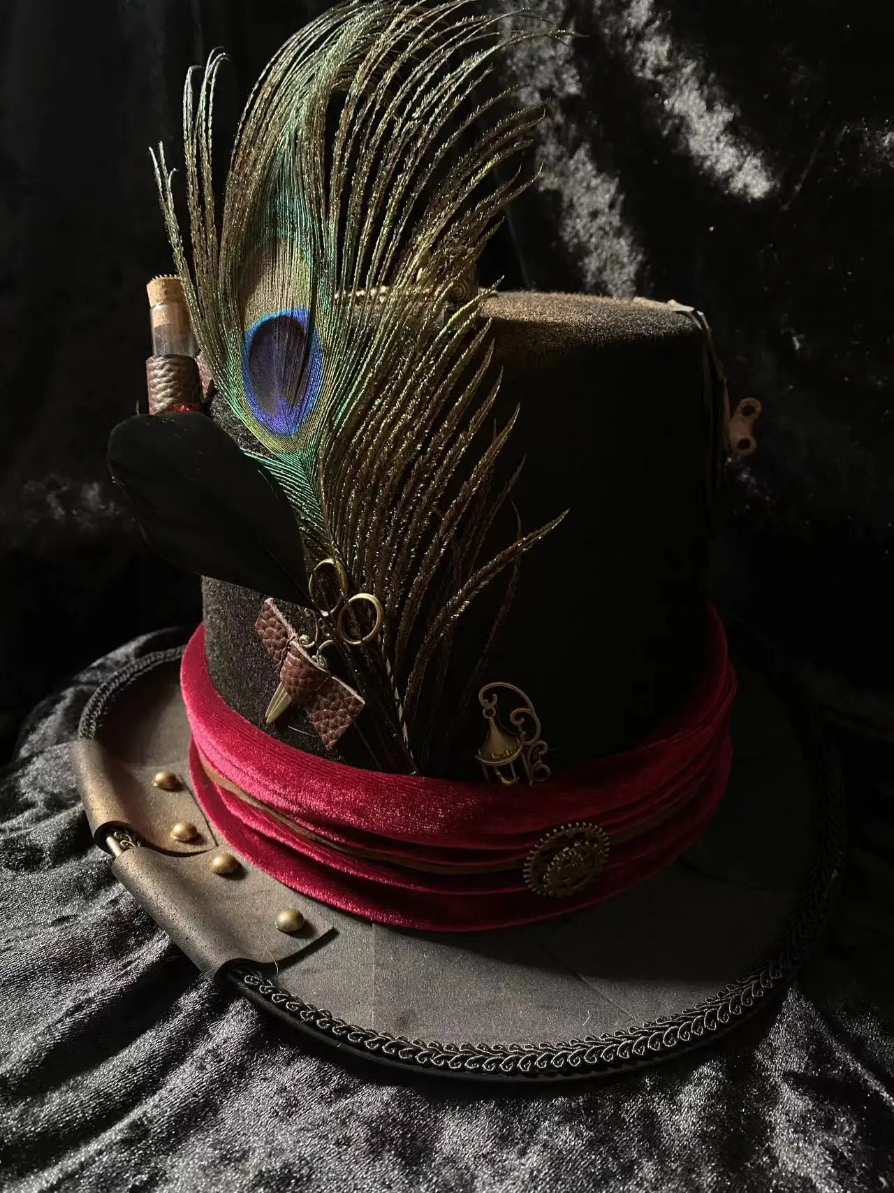 Piraten-Zirkus, Der Verrückte Hutmacher, Dampf-Retro-Bühnenzauber, Zylinder, Halloween-Cosplay-Kleidung, Accessoires, Kopfbedeckung – Detail 1