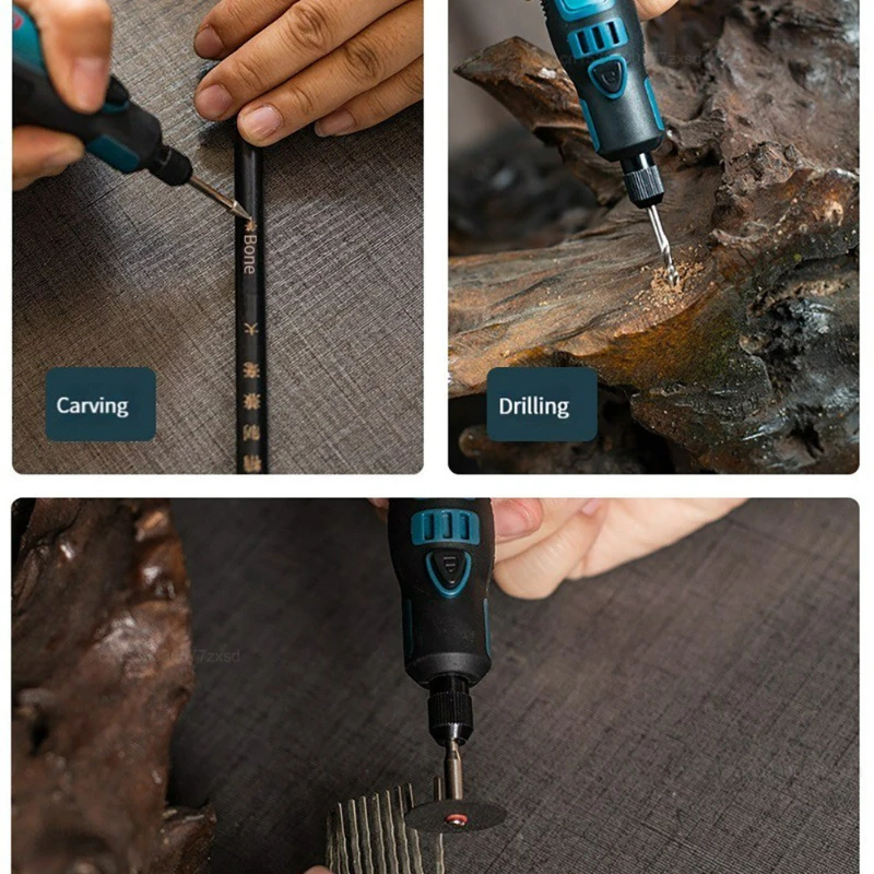 Grinder USB Rechargeable Micro Rotary Tool Engraver Pen Wireless Electric Grinder Set Engraver Pen for Grinding Polishing