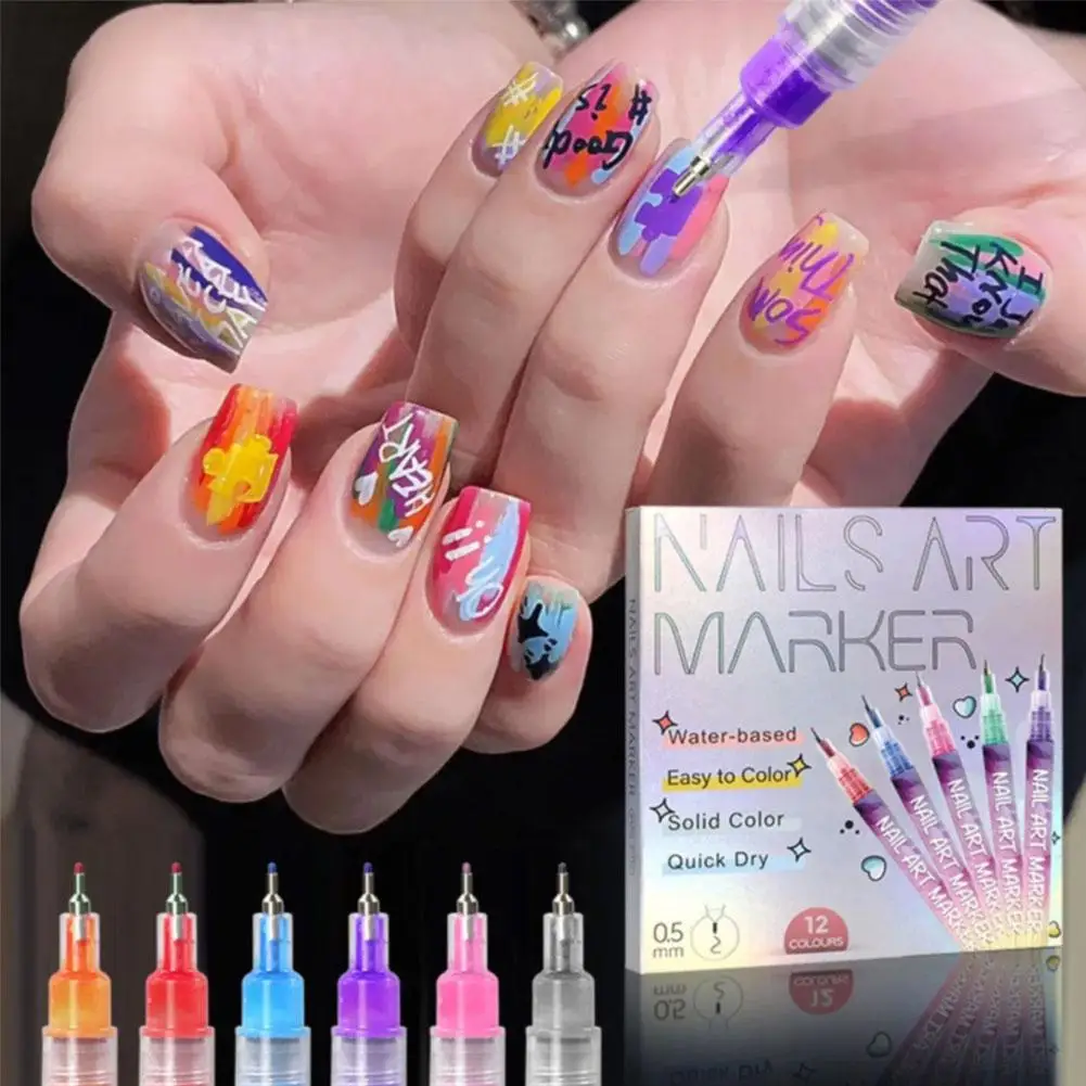 Nail Art Tekenpen Graffiti Nagelverfpen Waterdicht Trekken Liner DIY 3D Abstracte Lijn Nail Art Beauty Tool Manicure