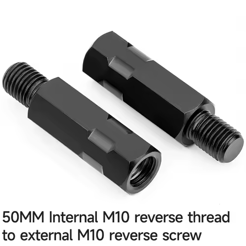 Longer Extension Black Motorcycle Rearview Mirror Adapters M8 8mm M10 10mm Anti clockwise Right Left Hand Thread Changing Screws - Image 12