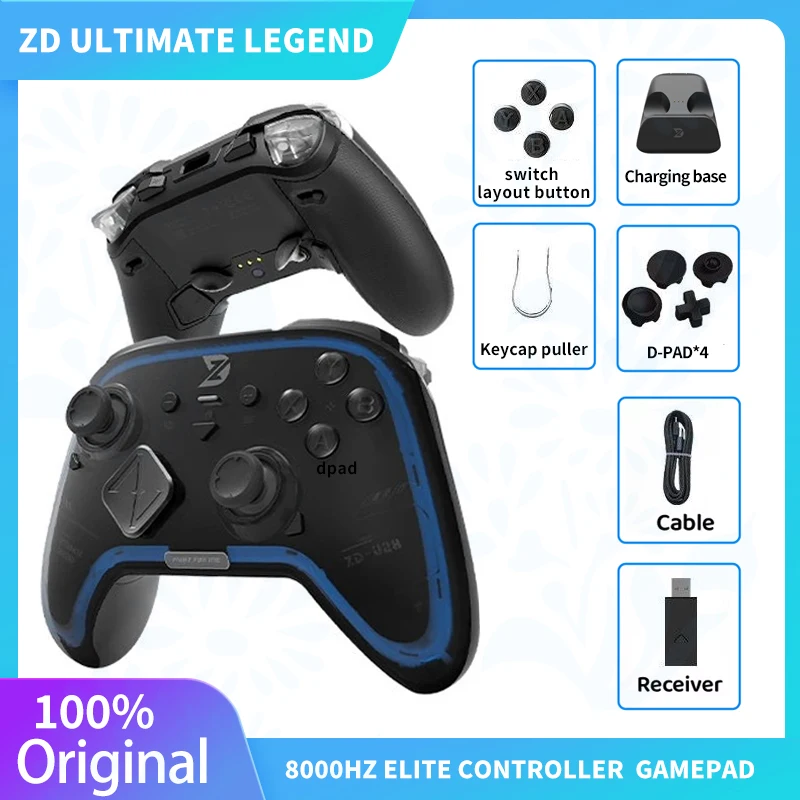 ZD Ultimate Legend Game Controller Elite Modular Sensory RGB Switch Phone Bluetooth Controller NS Tablet Steam Xbox Gifts
