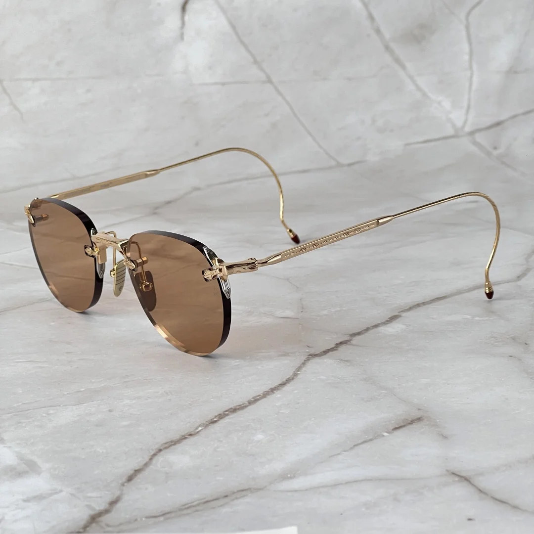 

Fairbank Frameless Metal Retro Square Sunglasses UV400 Japanese Handmade Luxury Designer Eyewear for Men and Women