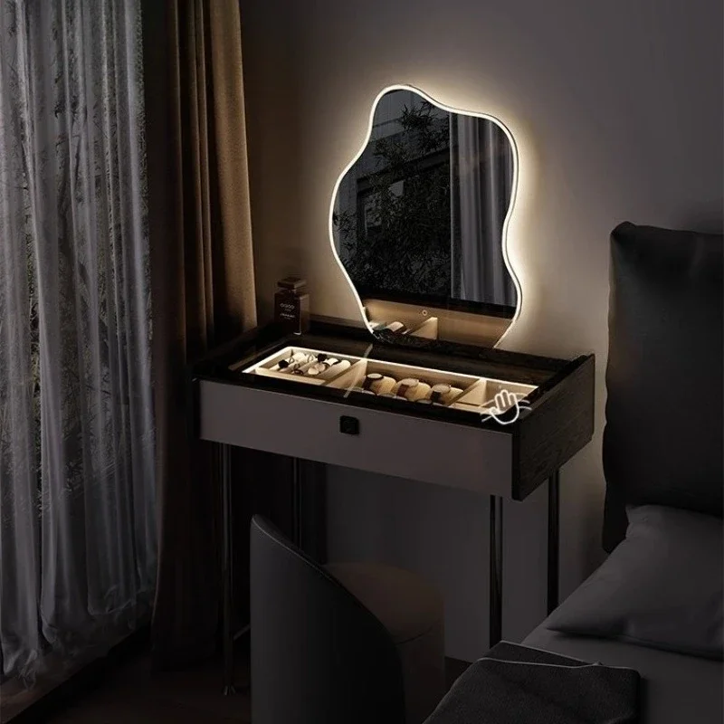 

Computer Italian Minimalist Solid Wood Dresser Luxury Makeup Table Vanity Dressing Table Nordic Penteadeira Trendy Furniture