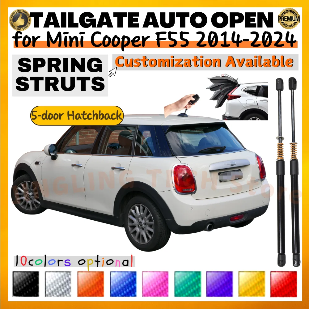 Qty(2) Trunk Struts with Spring for Mini Cooper F55 5-door Hatchback 2013-2024 540mm Rear Tailgate Lift Supports Shock Absorbers