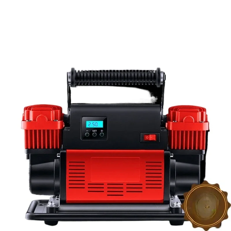 All-metal durable vehicle air pump double cylinder, high pressure and high power off-road truck tires