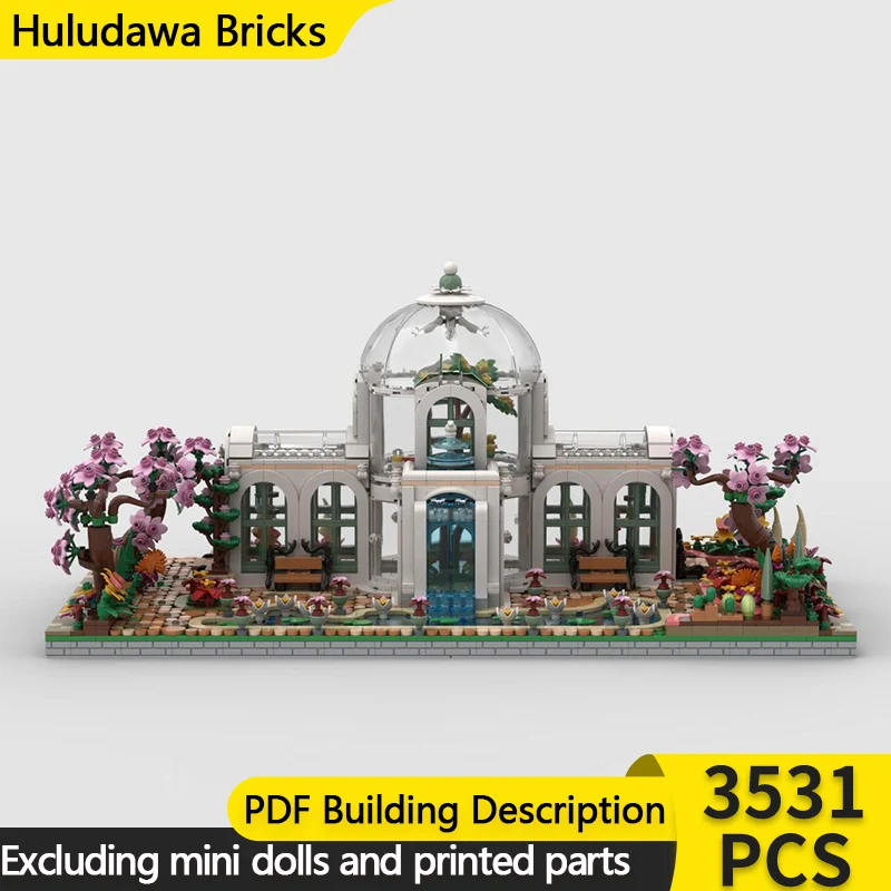

City Street View Model MOC Building Bricks Big Botanical Garden Modular Technology Children Holiday Gifts Assemble Toys Suit