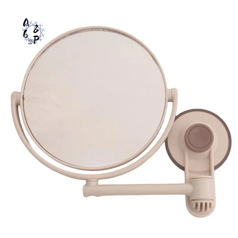A68P-Bath Mirror Cosmetic Mirror 1X/3X Magnification Suction Cup Adjustable Makeup Mirror Double-Sided Bathroom Mirror