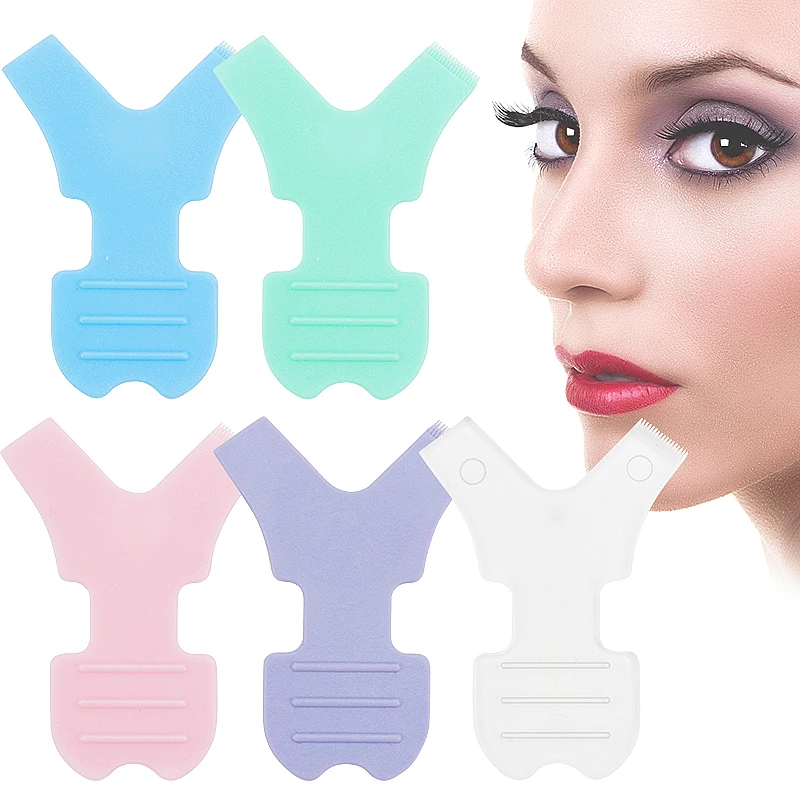 10pcs New  Y-shaped Silicone Perm Eyelashes Eyelash Brush Grafting And Planting False Eyelashes Auxiliary Makeup Tool Wholesale