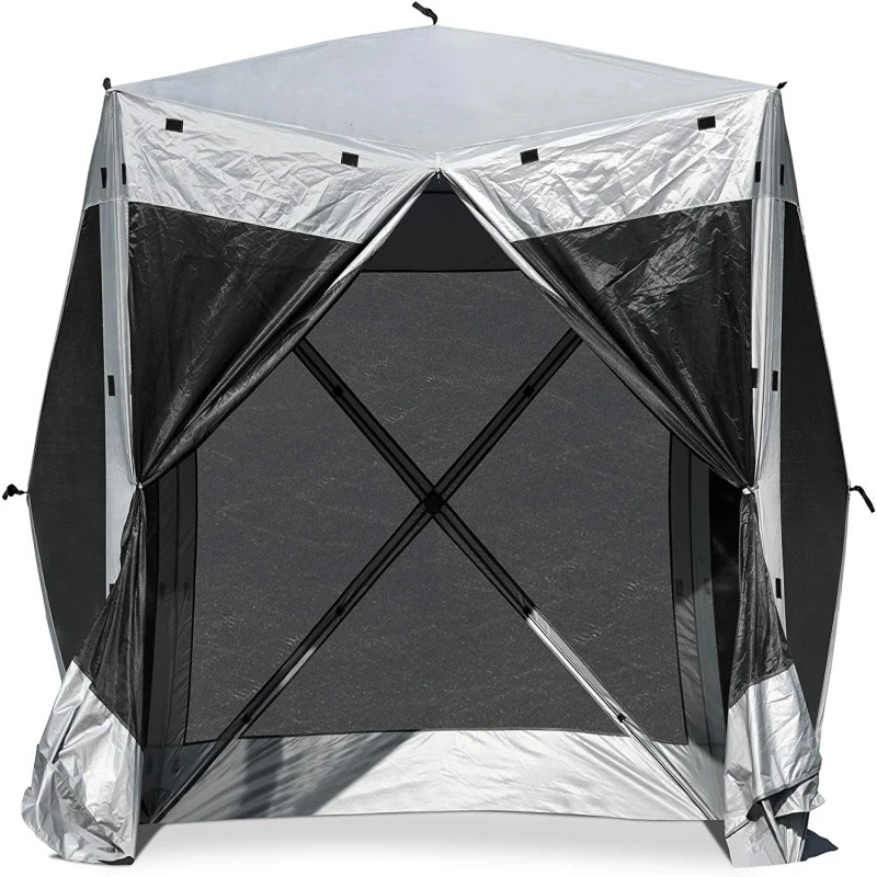 Outdoorcamping multi-person four-sided mesh net, courtyard travel, sun protection, mosquito protection, breathable portable tent