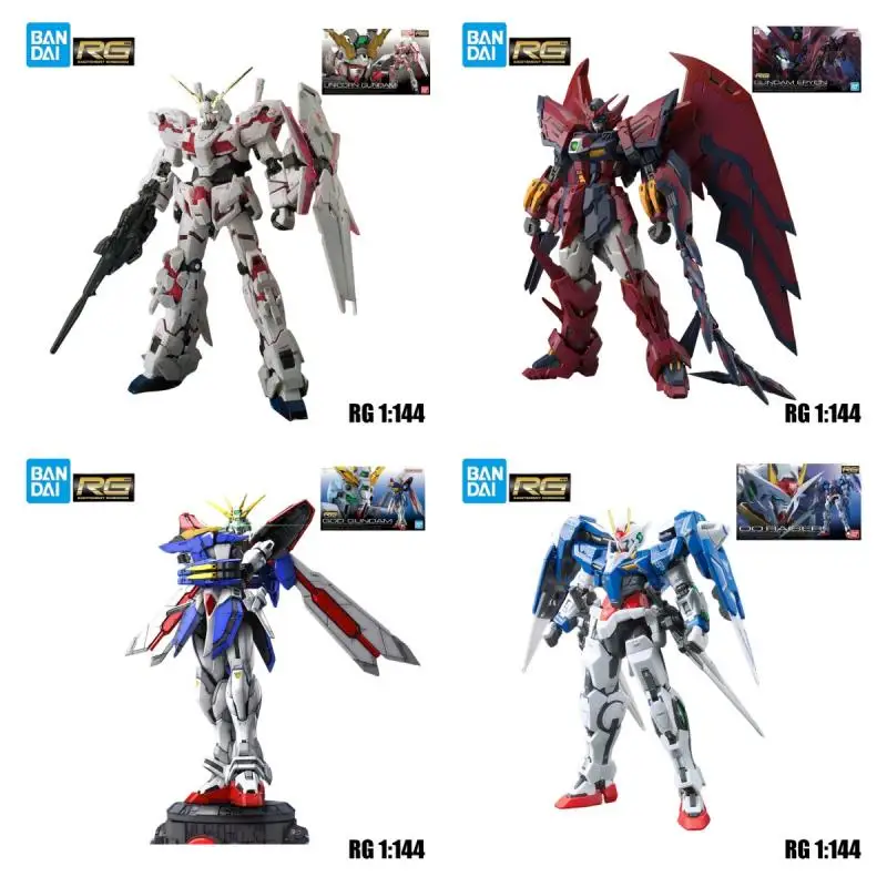 Classic Bandai Anime Rg 1/144 New Mobile Report Gundam Assembly Plastic Model Kit Action Toys Figures Birthday Gift Collect Toys