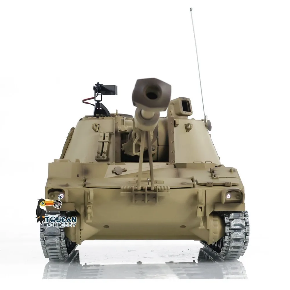 1/16 escala M109A2 Tongde RTR RC tanque militar ruedas de Metal autopropulsado camión Panzer controlado vehículos coches para niños TH24240
