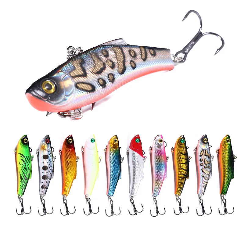 HENGJIA  Rattlin VIB Fishing Lure 7CM-18G-6# Sinking Crankbait Artificial Hard Bait Winter Ice Fishing Lure Fishing Tackle