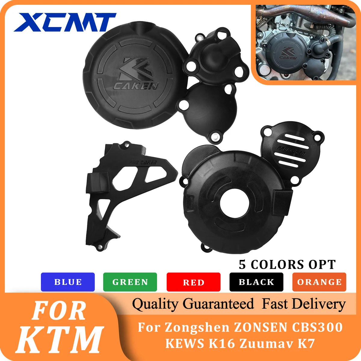 

Motorcycle Magnetic Motor Protective Clutch Driver Sprocket Crankcase Ignitoin Cover For ZONGSHEN CBS300 HJMOTO KEWS ZUMA AJ1