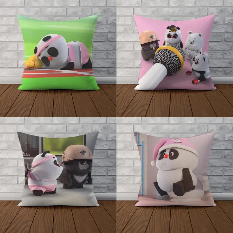 Bamboo Panda Decorative Cushion Cover 45x45 Cushions Covers Covers for Bed Pillows Cushions Home Decor Pillowcases