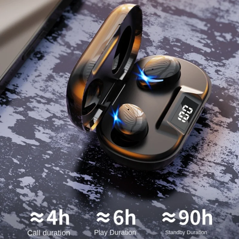 

2024 New Wireless Bluetooth Headphones High-end In-ear Noise-cancelling Ultra Long Life Men's Sports HiFi Stereo Headphones