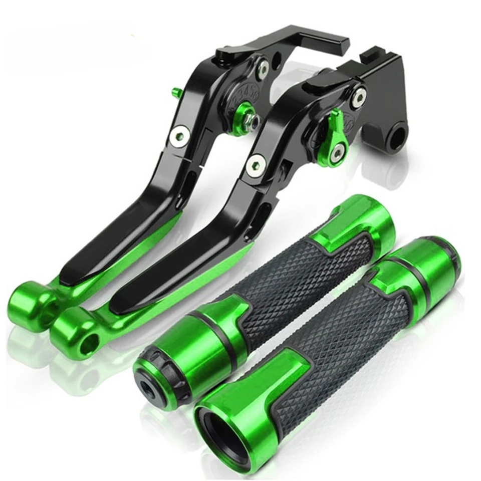 

For KAWASAKI NINJA 250R EX250J EX250 EX250R 2008-2012 2011 Motorcycle Adjustable Brake Clutch Levers Handlebar grips Hand