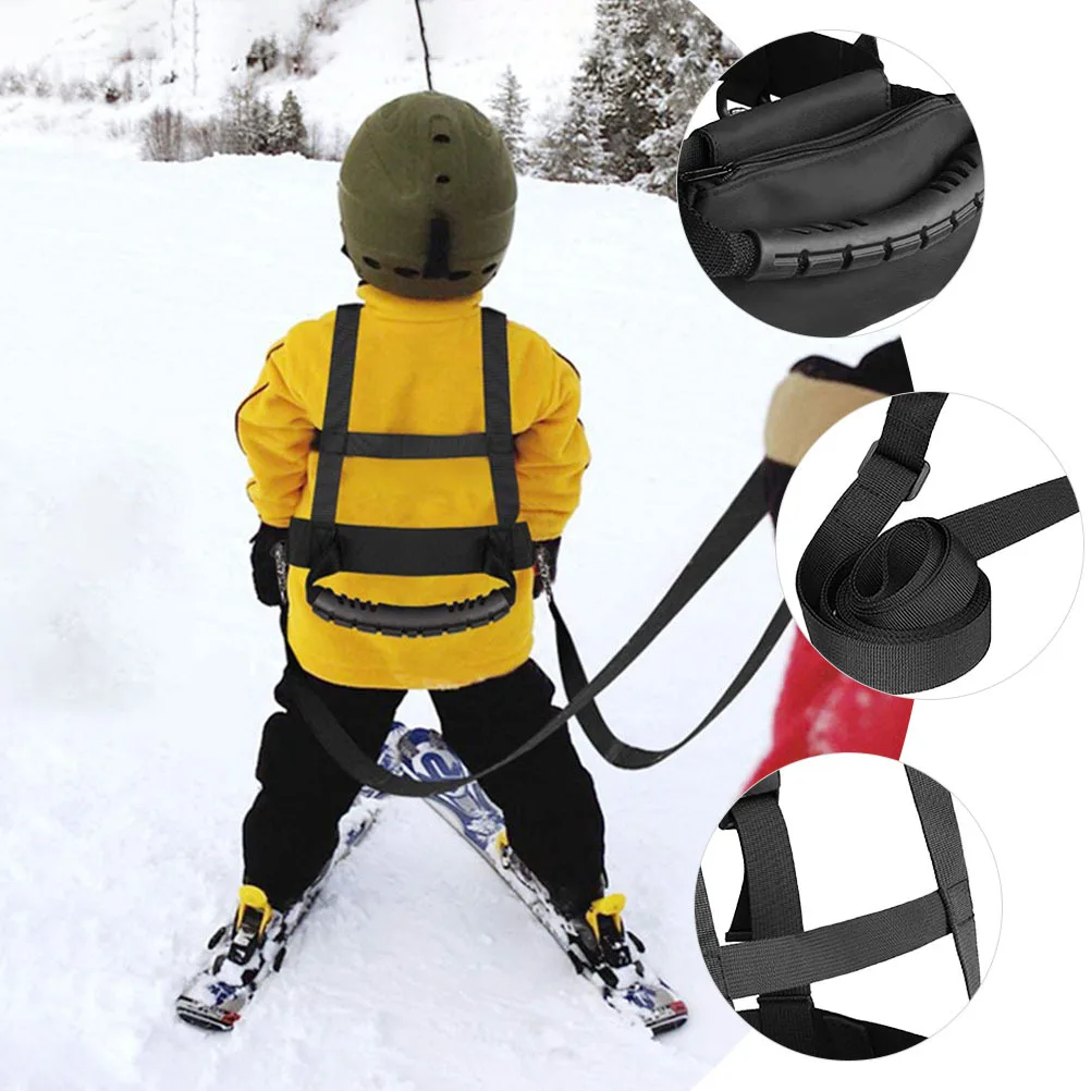 Skiing Balance Strap for Children Adjustable Sturdy Nylon Ski Harness Teaching Belt Kids Skating Safety Strap Anti-Fall Traction
