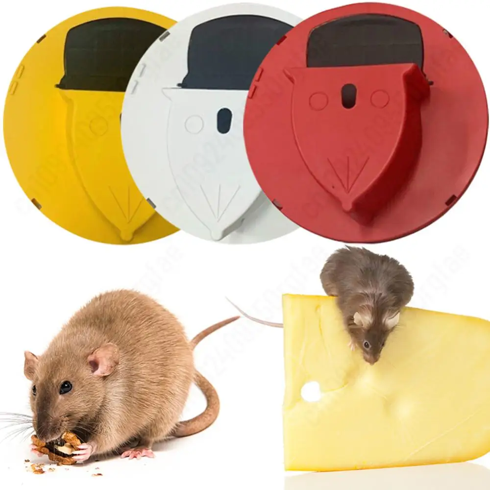 1-5PCS Mouse Trap Flip & Slide Bucket Lid Detachable PP Mice Rat Trap Bucket Flip Lid Cover For Chicken Coop Garage Patio Yard