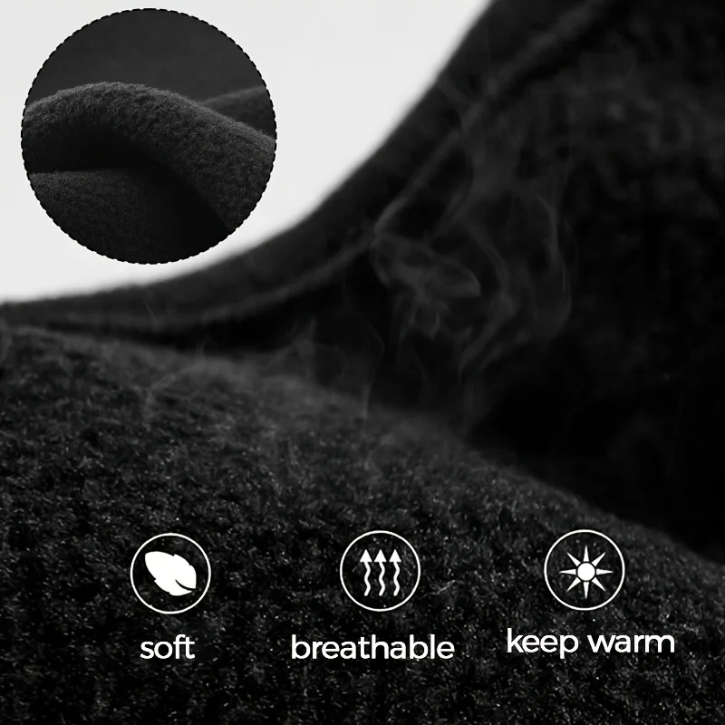 قناع وجه سميك ودافئ للشتاء للجنسين مقاوم للرياح وقابل للتنفس لحماية الأذن قناع للتزلج الحراري للدراجات النارية والرياضات الخارجية