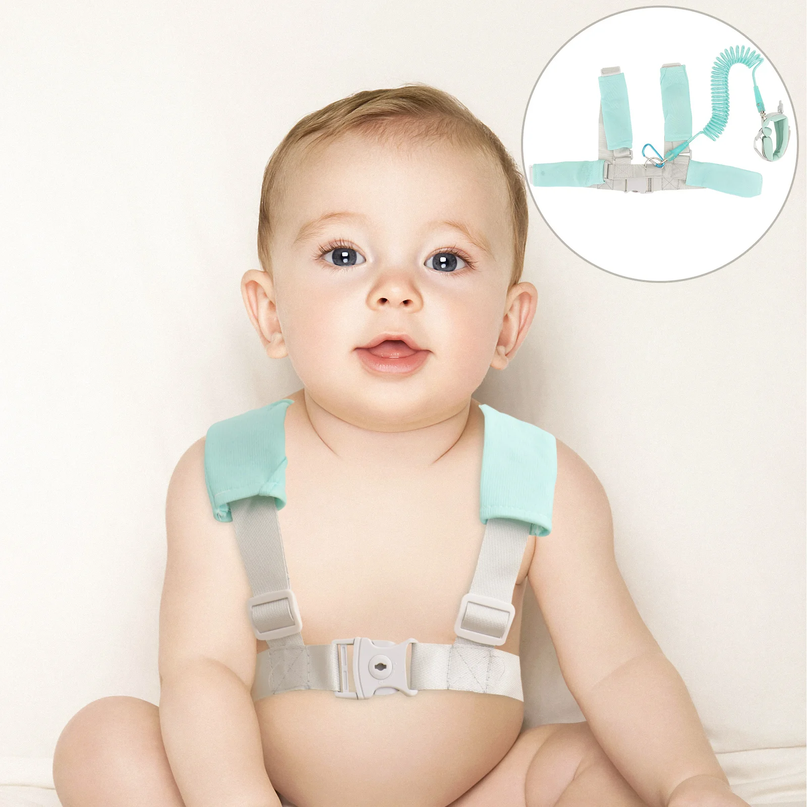 

2Pcs 2.5m Anti Lost Belt for Children Dual Use Safety Harness and Wrist Band Adjustable Leash for Baby Toddler Outdoor