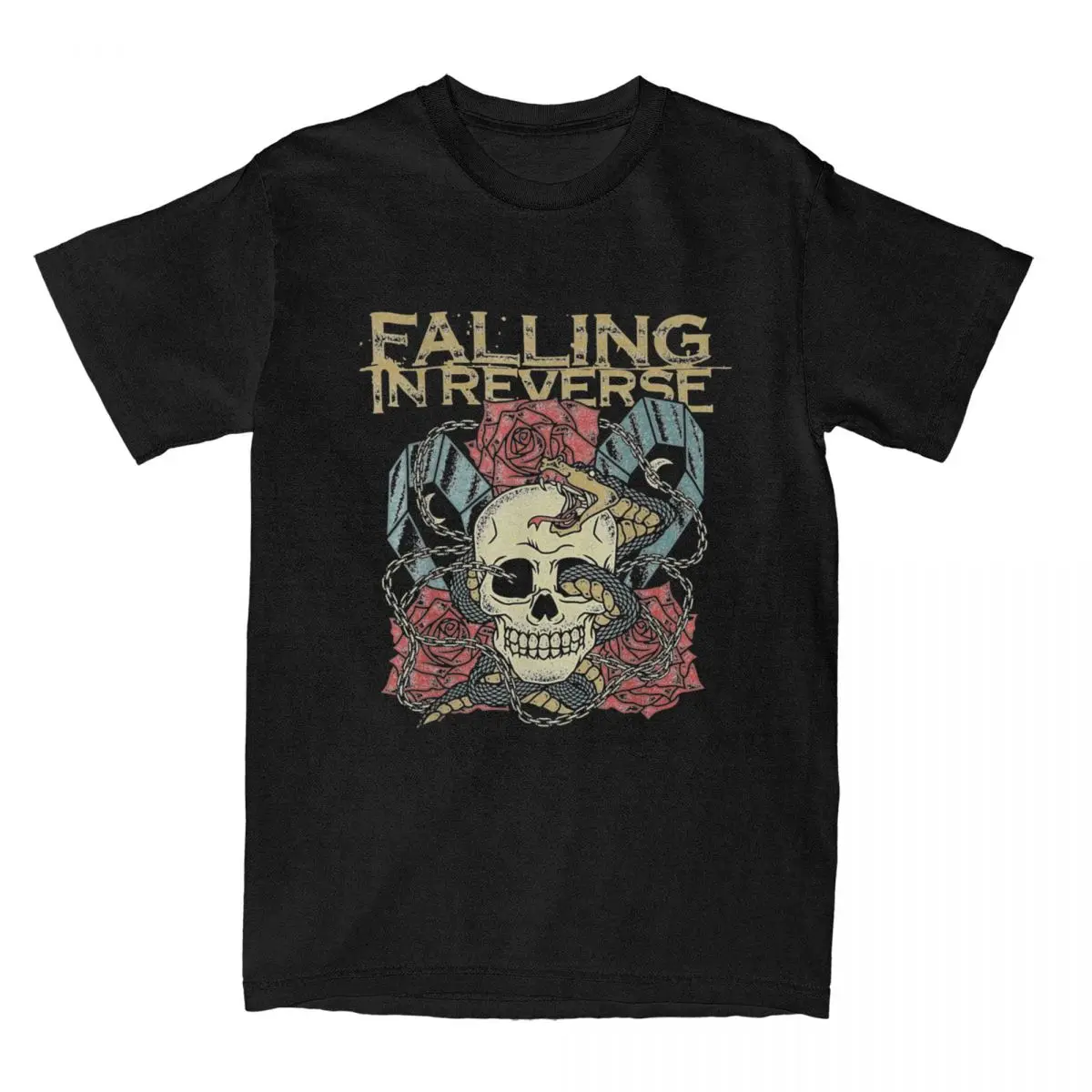 

Falling In Reverse Official Merchandise The Death Shirt Accessories Men Women Cotton Novelty T-shirt Short Sleeve Clothing