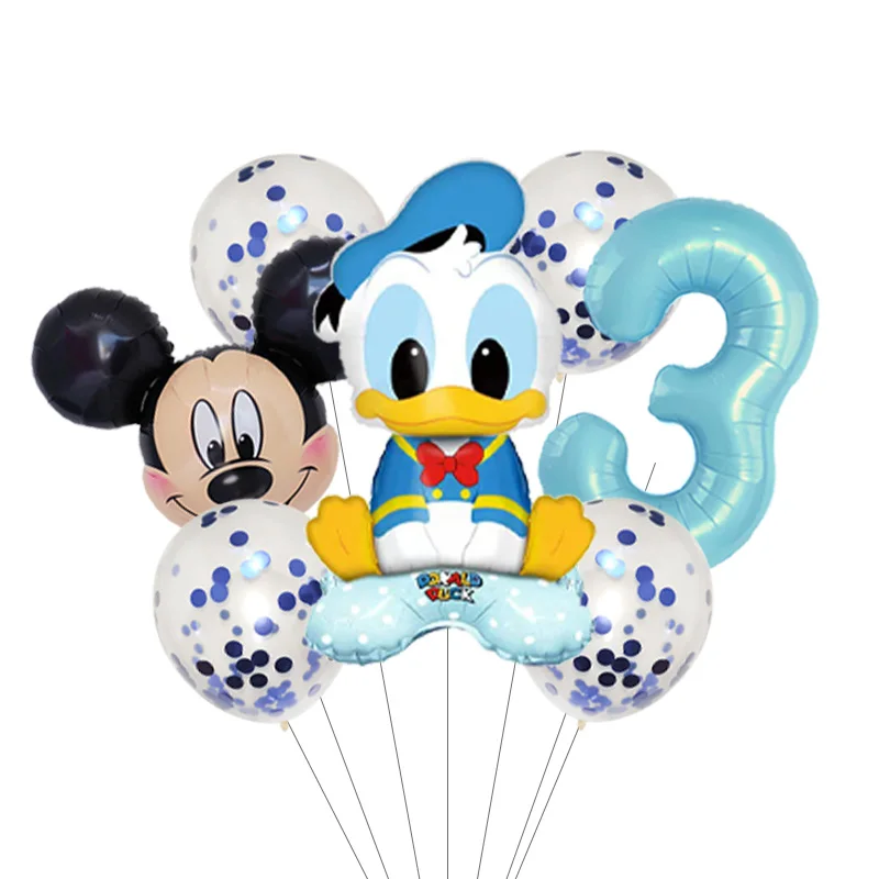 Lovely Duck Cartoon Balloons Set Donald Duck Theme Birthday Party Decorations view 4