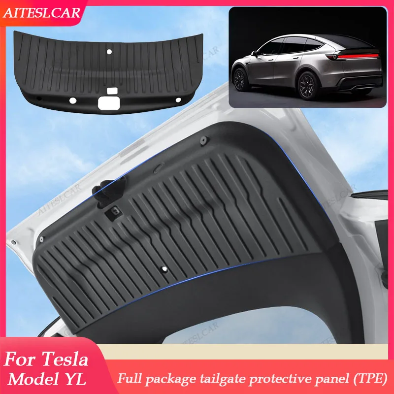 

For Tesla Model YL 2025 2026 All-inclusive Rear Trunk Door Anti-dirt Mat TPE Trunk Tailgate Protection Pad Car Accessories