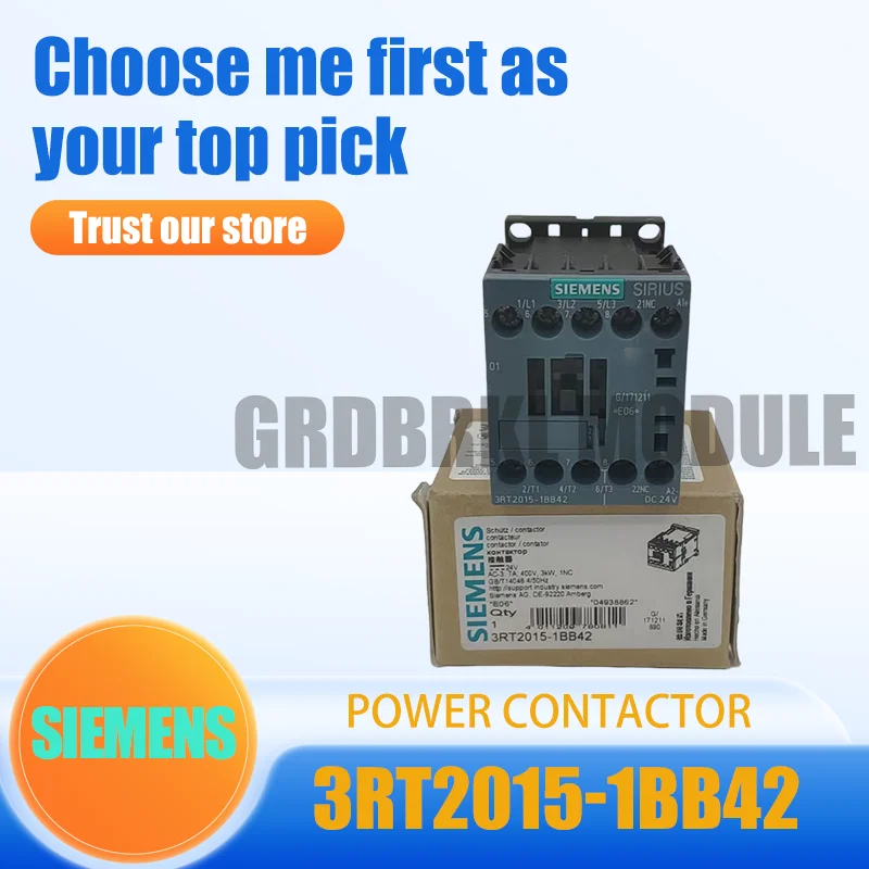 

Абсолютно новый оригинальный контактор SIEMENS 3RT2015-1BB42 DC24V 3NO
