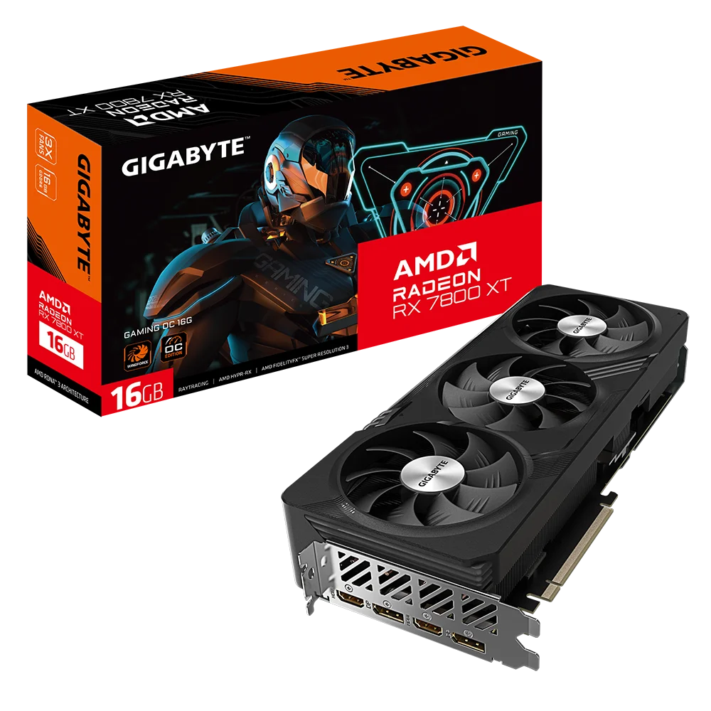 Gigabyte Radeon RX7800XT GAMING OC 16G GDDR6 256bit Graphic Card Desktop Видеокарта